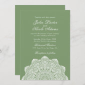 Invitation Modern Artistic Motif Style Mandala Wedding (Devant / Derrière)