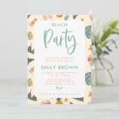 Invitation Modern Beach Party N'importe quel âge ou événement (Debout devant)