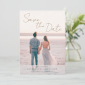 Invitation Modern Beach Wedding Save the Date (Debout devant)