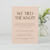 Invitation Modern Beige Wedding Elopement & Reception Party (Debout devant)