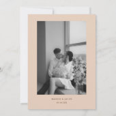 Invitation Modern Beige Wedding Elopement & Reception Party (Dos)