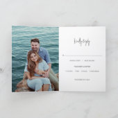 Invitation Modern Black and White Photo Chic Wedding (Intérieur)