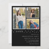 Invitation Modern Black and White Photo Graduation (Dos)