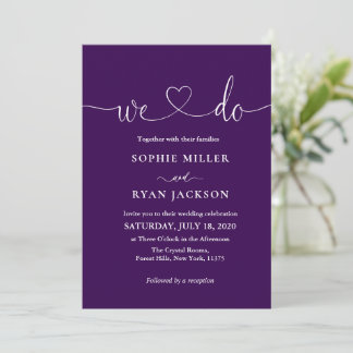 Invitation Modern black and white Photo Wedding