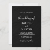 Invitation Modern black and white Photo Wedding (Devant)