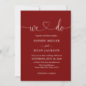 Invitation Modern black and white Photo Wedding (Devant)