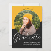 Invitation Modern Black - Photo Graduation Party (Devant)