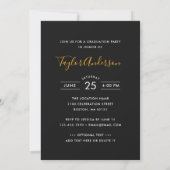 Invitation Modern Black - Photo Graduation Party (Dos)
