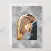 Invitation Modern Black & Silver Gatsby Art Deco Wedding (Dos)