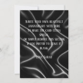 Invitation Modern Black & White Anniversary Flat Card (Dos)
