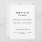 Invitation Modern Black White Retro Wedding Elopement Party (Dos)