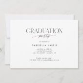 Invitation Modern Black + White Script 2026 Graduation (Dos)