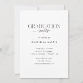 Invitation Modern Black + White Script 2026 Graduation (Dos)