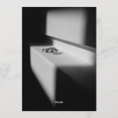 Invitation Modern Black & White Shadow Rings Engagement (Dos)