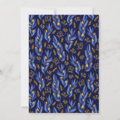 Invitation Modern Blue Botanical Family Hanukkah Party (Dos)