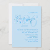 Invitation Modern Blue Photo Graduation Party (Devant)