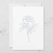 Invitation Modern Blue & White French Roses Wedding (Dos)