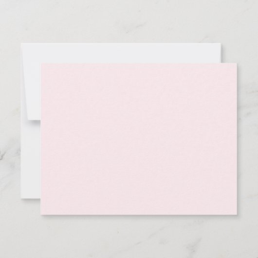 Invitation Modern Blush Pink Black Frame Note Card (Dos)