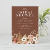 Invitation Modern Bohemian Floral Bridal Shower (Debout devant)