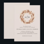 Invitation Modern bohemian natural pampas grass wedding invit<br><div class="desc">Faire-part de mariage d'herbe bohème naturel moderne. Élégant texte de script et sur le feuillage botanique tendance.</div>