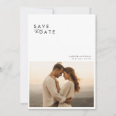 Invitation Modern Boho 4 Photo Collage Mariage Enregistrer La (Devant)