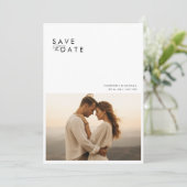 Invitation Modern Boho 4 Photo Collage Mariage Enregistrer La (Debout devant)