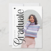 Invitation Modern Boho Arch 2 Photos Graduation (Devant)