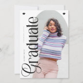 Invitation Modern Boho Arch 2 Photos Graduation (Devant)