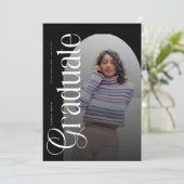 Invitation Modern Boho Arch 2 Photos Graduation (Debout devant)