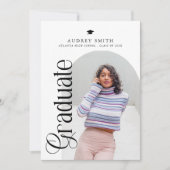 Invitation Modern Boho Arch 2 Photos Graduation (Devant)