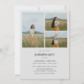 Invitation Modern Boho Arch 4 Photos Graduation (Dos)