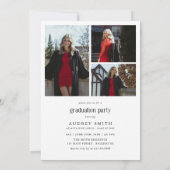 Invitation Modern Boho Arch 4 Photos Graduation (Dos)