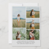 Invitation Modern Boho Arch 6 Photos Graduation Announcement (Dos)