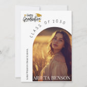 Invitation Modern Boho Arch Photo Graduation Announcement  (Devant)