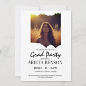 Invitation Modern Boho Arch Photo Graduation Announcement  (Dos)