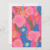 Invitation Modern Boho Red Floral 80th Birthday Party (Dos)