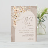 Invitation Modern Boho Wildflowers Cream Floral Bridal Shower (Debout devant)