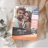 Modern Bold et Edgy Wedding Enregistrer la date