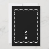 Invitation Modern Bold Names Premium Tuxedo Black Mariage (Dos)