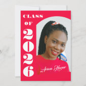 Invitation Modern Bold Script Pink Graduation Party (Devant)