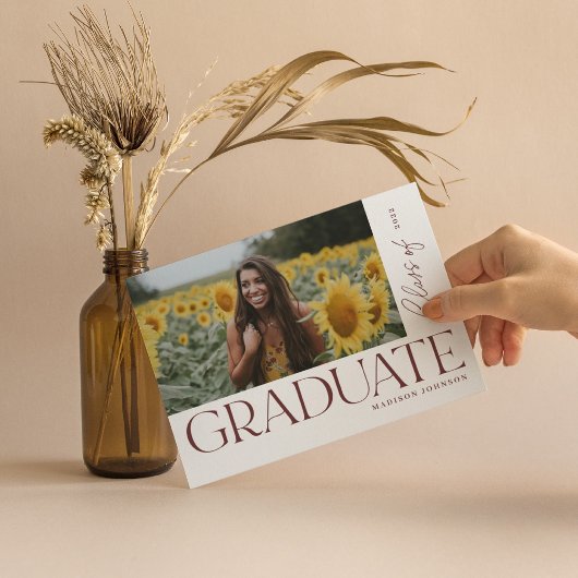 Invitation Modern Bold Type Graduate Graduate Graduate Photo