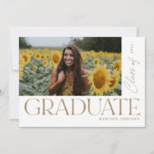 Invitation Modern Bold Type Graduate Graduate Graduate Photo (Devant)