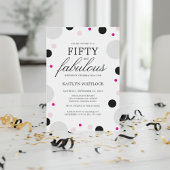 Invitation Modern Bold Typography Script 50th Birthday Party