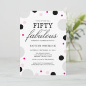Invitation Modern Bold Typography Script 50th Birthday Party (Debout devant)