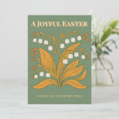Invitation Modern Botanical Easter Blessings (Debout devant)