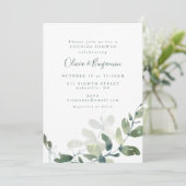 Invitation Modern Botanical Eucalyptus Boho Couples Shower (Debout devant)