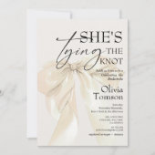Invitation Modern Bow She's Tying the Knot Bridal Shower (Devant)