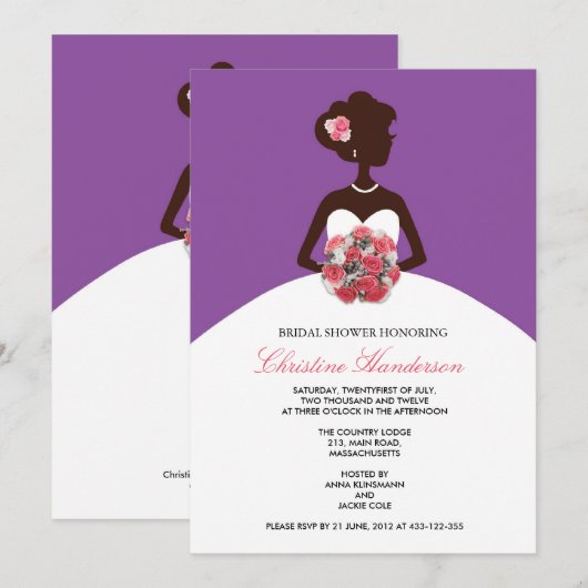 Invitation Modern Bridal Shower Invite (Devant / Derrière)