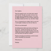 Invitation Modern Bridesmaid Photo Proposal Pink Reel (Dos)