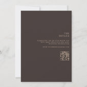 Invitation Modern Brown Monogram All in One Wedding (Dos)